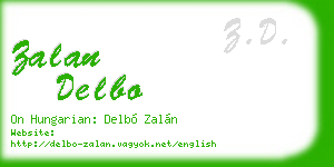 zalan delbo business card